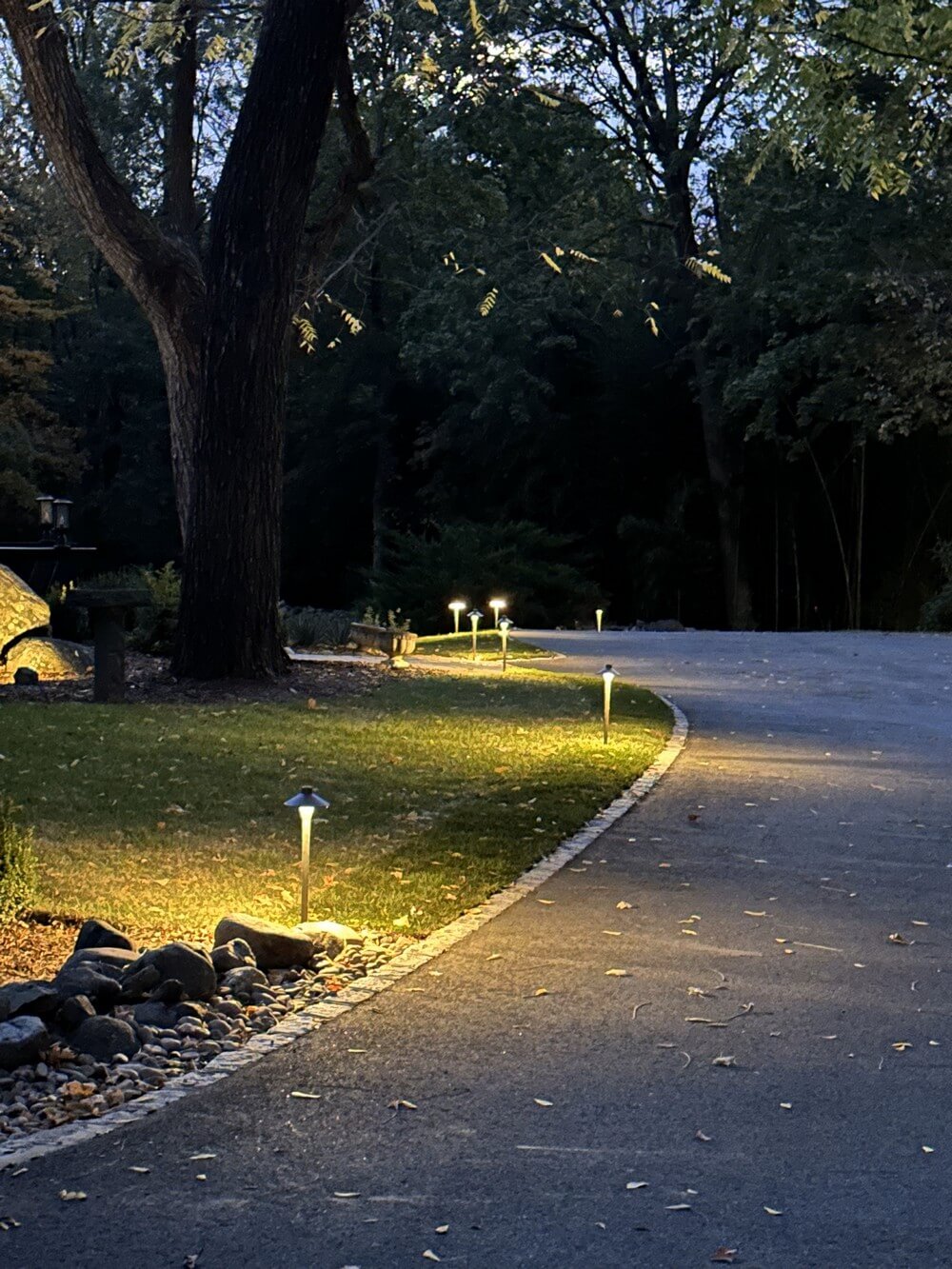 Driveway lighting project saddle river nj