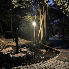 Driveway lighting project saddle river nj end of driveway